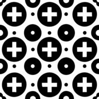 Minimalist repeating plus signs within circles abstract design graphic art monochrome studio modern concept vector