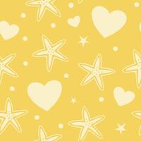 Whimsical heart and star pattern design digital art muted pastels playful environment top view graphic concept vector