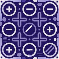 Linear arrangement of minus symbols and circles graphic design digital art abstract environment top-down viewpoint vector