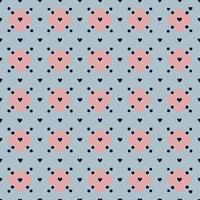 Charming heart patterns on soft grey background textile design graphic art creative space diagonal arrangement vector