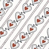 Heart pattern design with dotted accents digital art trendy aesthetic modern graphics creative style vector