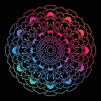 Simple mandala design coloring page vector