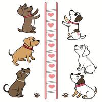 Paw print of dog isolated on transparent background. vector