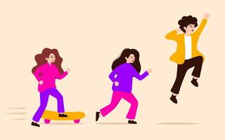 Running Campaign Together with Teams vector
