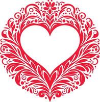 Romantic Heart Shape Silhouette vector