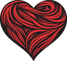 Abstract Heart Shape Silhouette vector