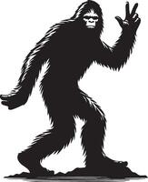 Silhouette of Sasquatch Icon vector