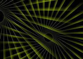 Green glowing lines rays abstract futuristic tech background vector