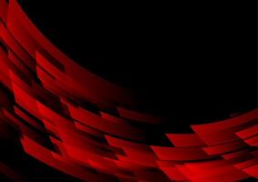 Dark red curved geometric tech abstract background vector
