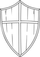 black protective shield without background vector
