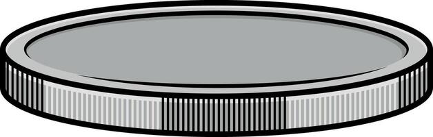 illustration of a gray coin without background vector