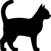 black silhouette of a cat without background vector
