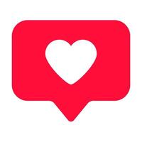 Notification Like icon . Social network app for graphic design, logo, web site, social media, mobile app, ui illustration vector