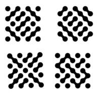 Set of abstract Metaball Icons. Geometric Icons vector