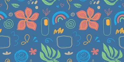 Trendy collection of doodles and abstract nature icons on isolated white background. Large summer collection, unusual organic shapes in freehand matisse art style. Includes Abstract vector
