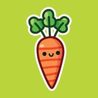 Playful Carrot Illustration with a Cheerful Face for Fun Projects. Hand drawn Isolated Illustration vector