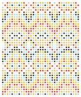 Abstract pattern of colored dots creating a gradient, possibly pixelated image. vector