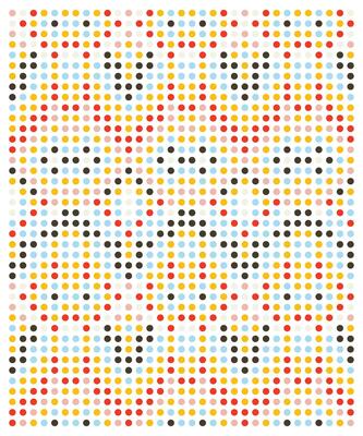 Abstract pattern of colored dots creating a gradient, possibly pixelated image.