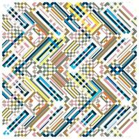 Abstract geometric pattern with colorful angled lines and squares. vector