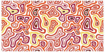 Abstract wavy pattern in warm colors of red, orange, and yellow. vector