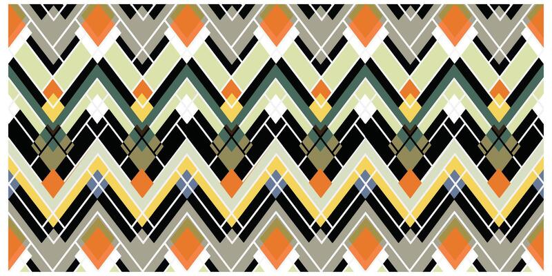 Abstract geometric pattern with overlapping colorful shapes on a light background.