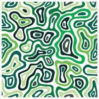 Abstract green topographic map inspired pattern with varying shades and fluid lines. vector