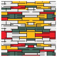 A striking pattern composed of red, yellow, and green squares, arranged in a colorful and engaging grid layout. vector