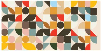A square quilt adorned with various geometric patterns, bordered with a complementary design for added elegance. vector