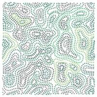 An abstract pattern of swirling green and black squares on a white background, resembling a vortex. vector