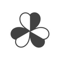 abstract irish leaf clover icon isolated on white background vector