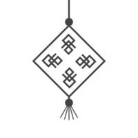Chinese pendant Hanging ornament symbol of good fortune and prosperity in Chinese culture vector