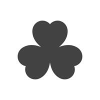 three leaf shamrock icon symbol isolated on white background vector
