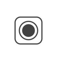 line icon square Dashboard Camera isolated on white background vector
