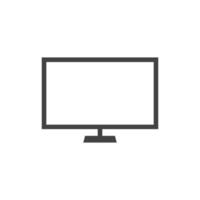 monitor screen icon flat design isolated on white background vector