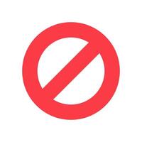 red ban prohibition icon symbol isolated on white background vector