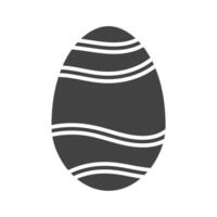 easter eggs icon symbol minimalist design with wavy lines vector