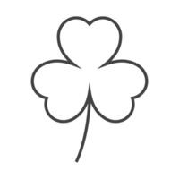 line icon shamrock leaf icon symbol isolated on white background vector