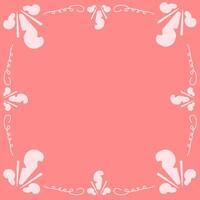 Pink background with abstract frame. Abstract background with border for wedding invitation design. Abstract cover with border vector