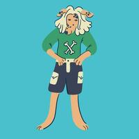 furry dog with bones print vector