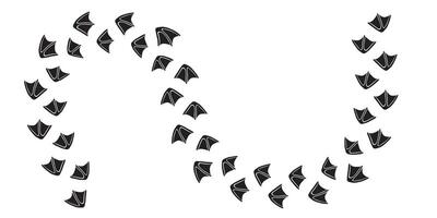 Bird paw prints. Duck footprints and chicken tracks. vector