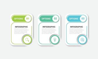 Presentation business infographic template with 3 options. vector