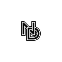 Elegant ND DN Monogram for Business Identity Design vector