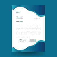 modern Letterhead design template with gradient color. vector