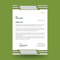 modern and clean Letterhead design template with green color. vector