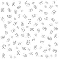 Abstract Geometric Love Valentine's Envelope Pattern vector
