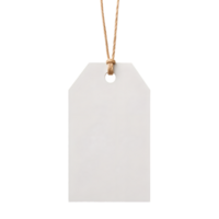 Blank Tag with String on Transparent Background png