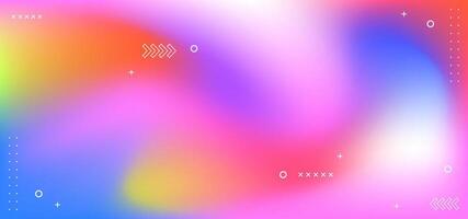 A colorful background with a gradient effect. The background is filled with various shapes vector