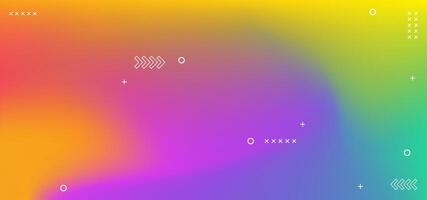 A colorful gradient background with a variety of shapes and colors vector