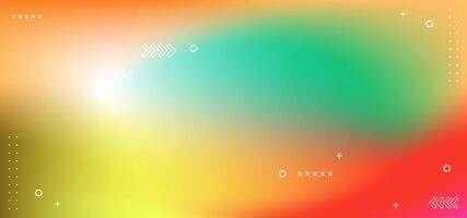 Background with gradient yellow, red and green. vector