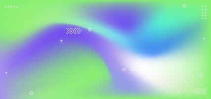 A green and blue gradient background with white text that says Graphic Background vector